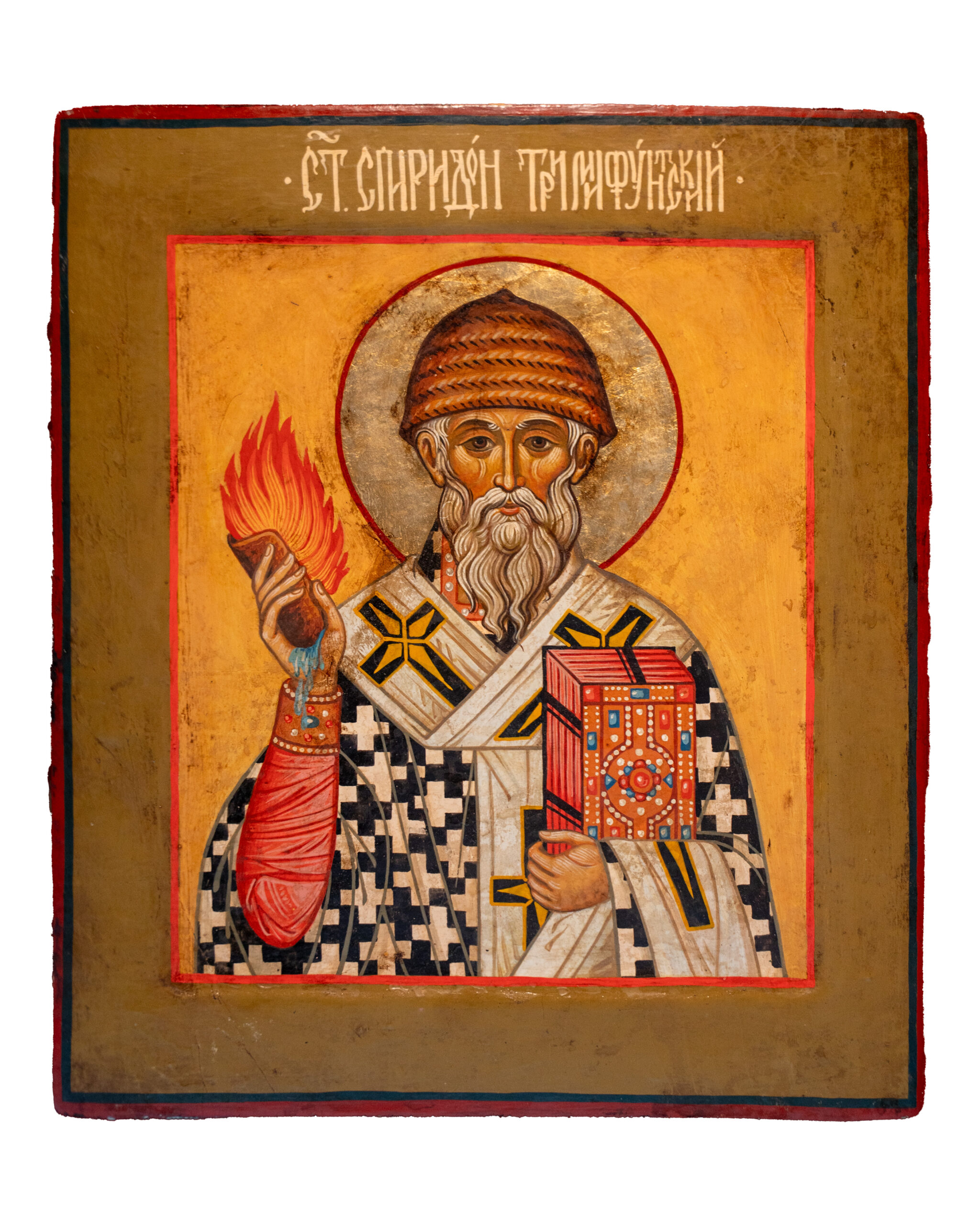Старинная икона «Спиридон»