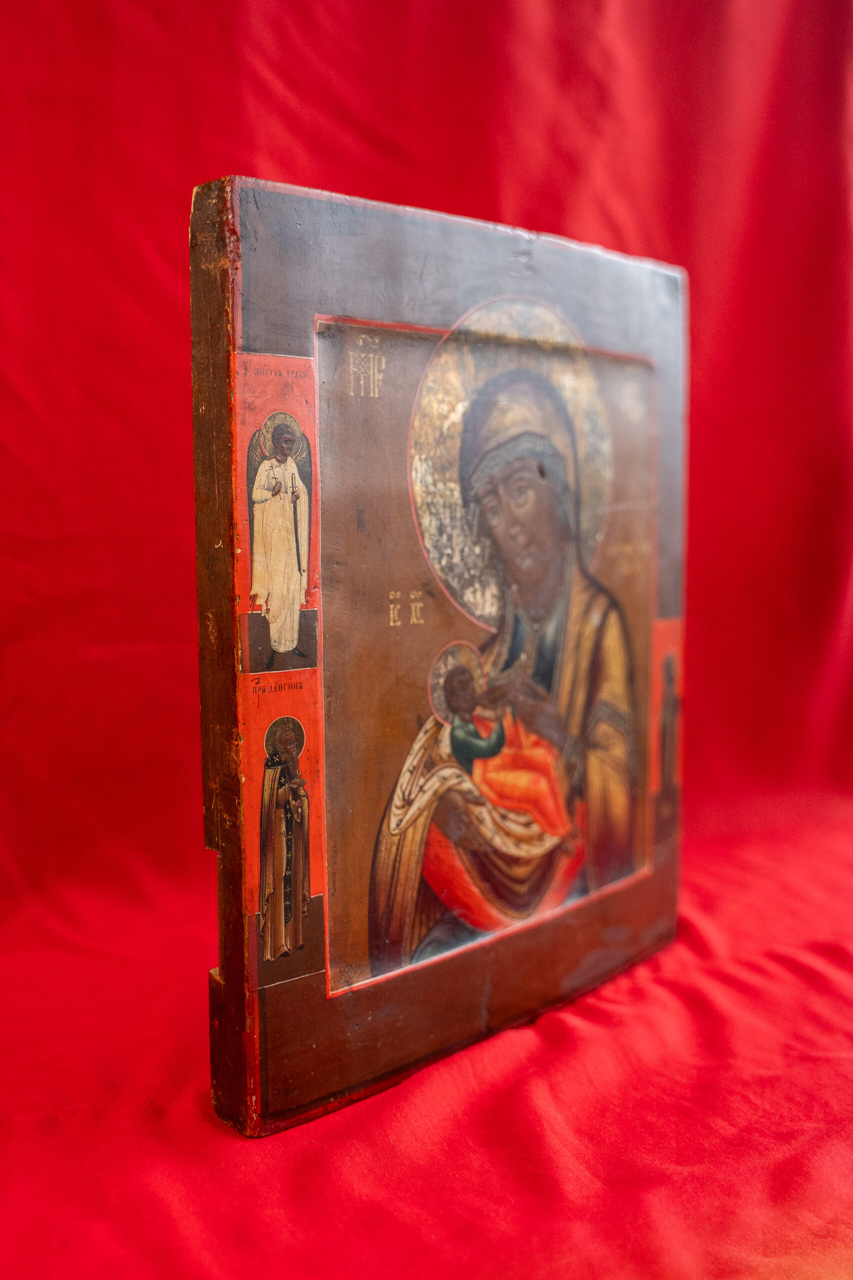 Старинная икона «Блаженное чрево "Ба́рловская"», XIX век