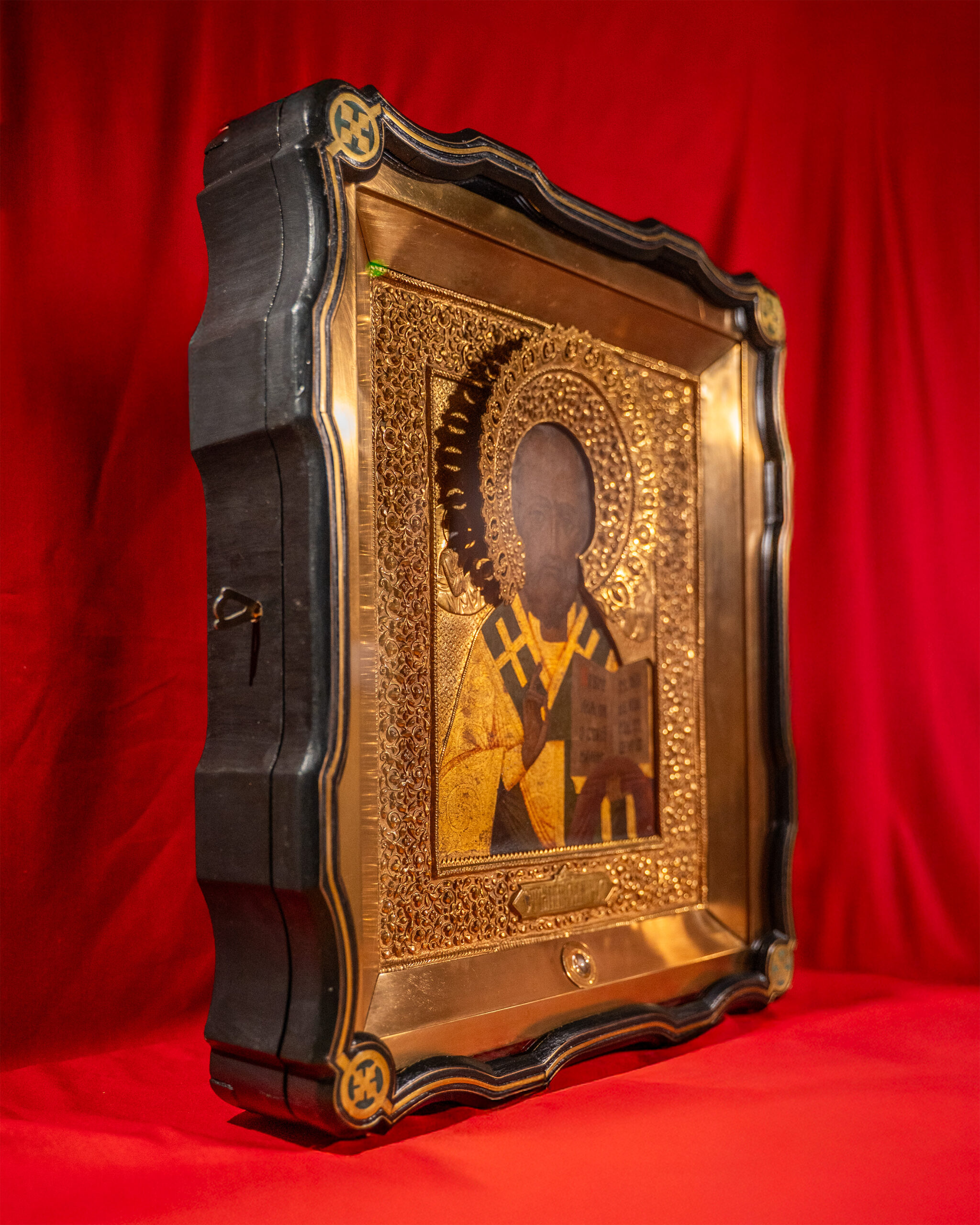 Старинная икона «Николай Чудотворец», XIX век