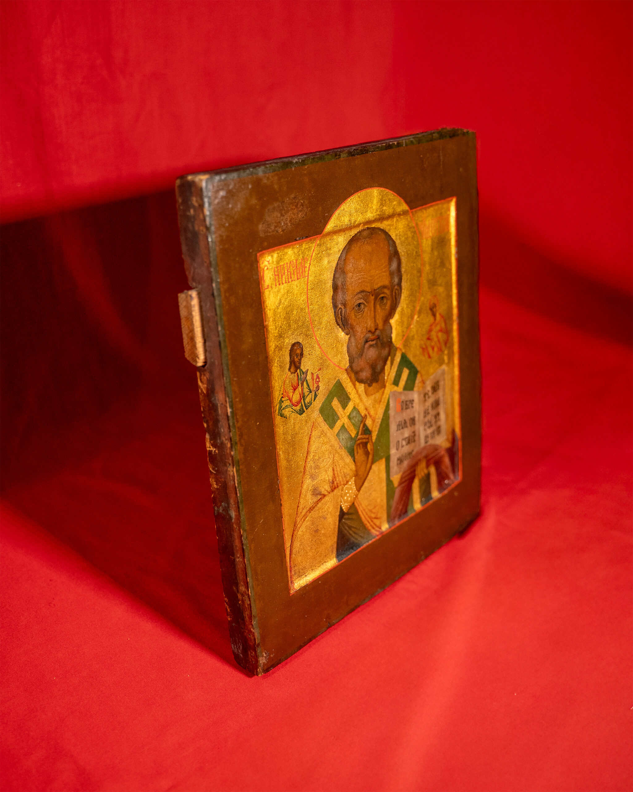 Старинная икона «Николай Чудотворец», XIX век
