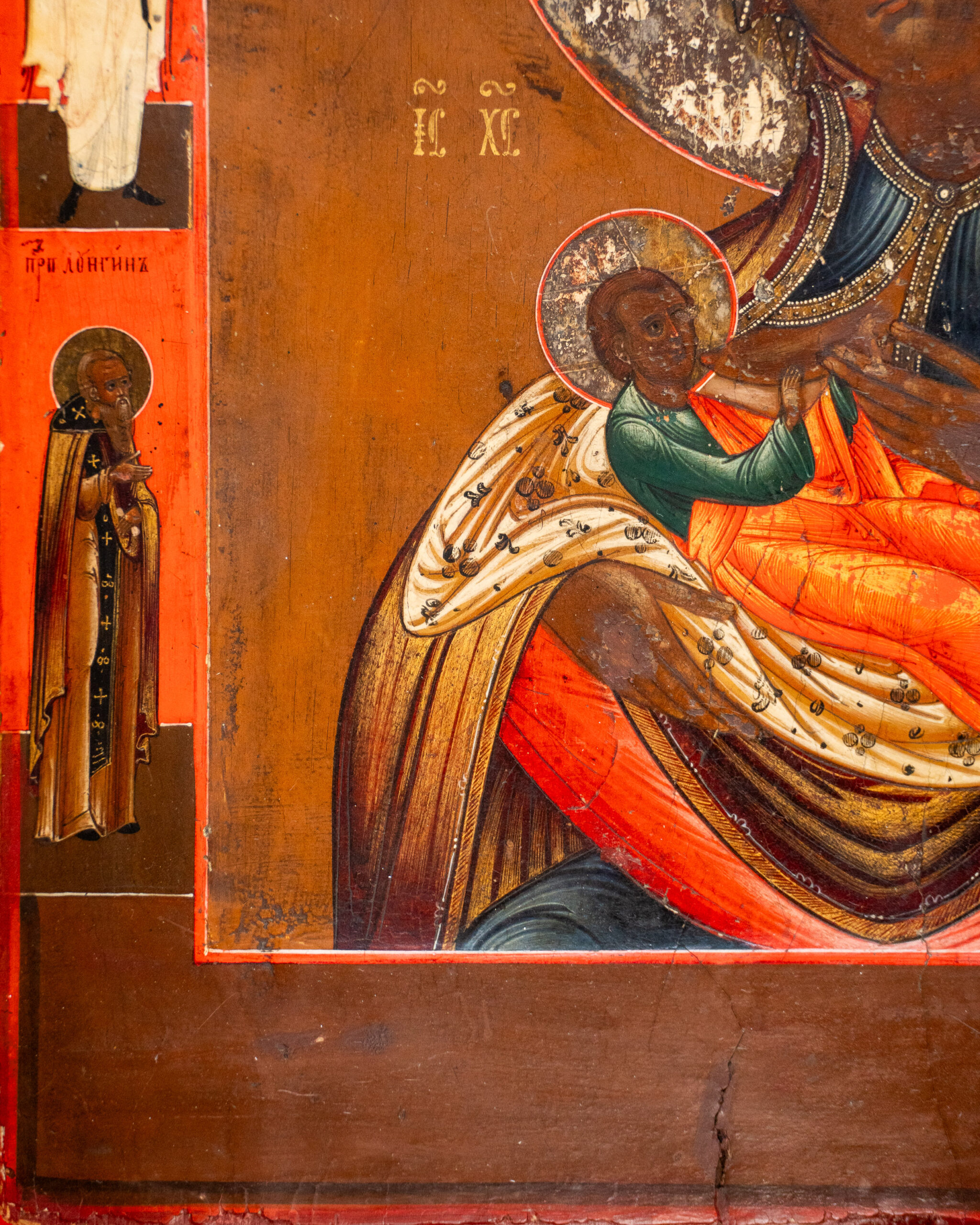 Старинная икона «Блаженное чрево "Ба́рловская"», XIX век