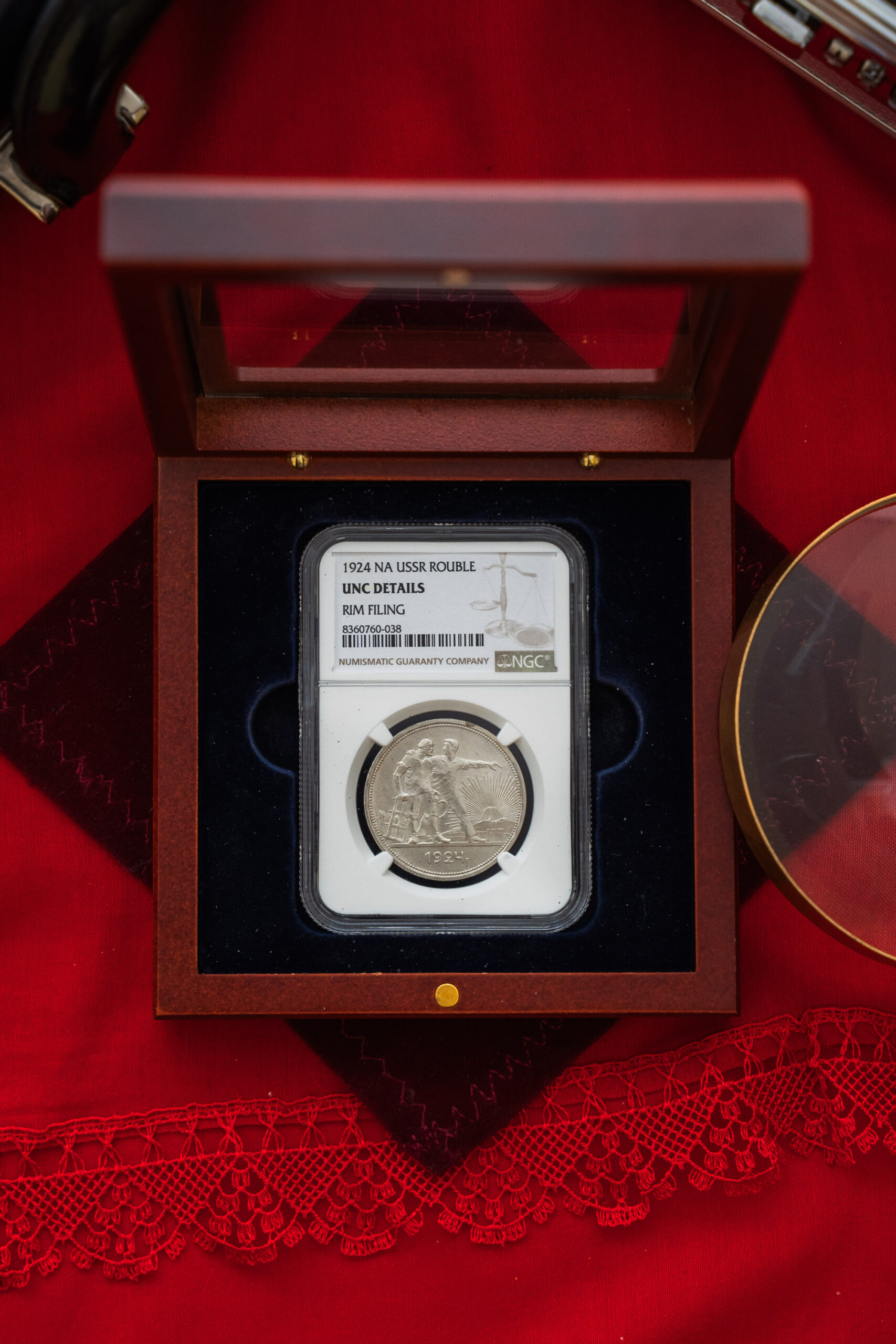 1 рубль 1924 UNC DETAILS NGC