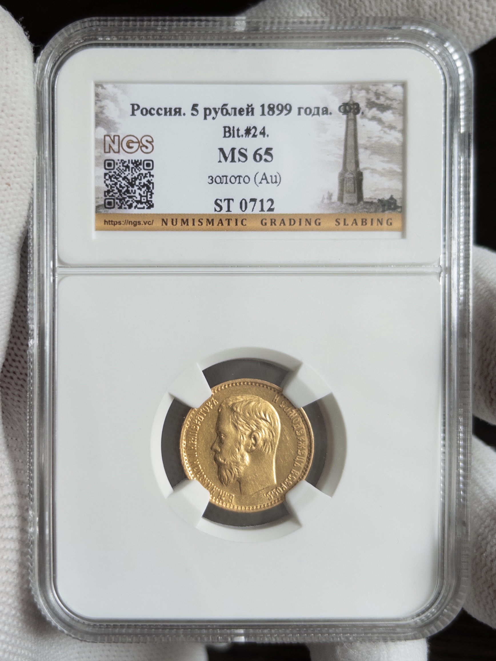5 рублей ФЗ 1899 MS65 NGS